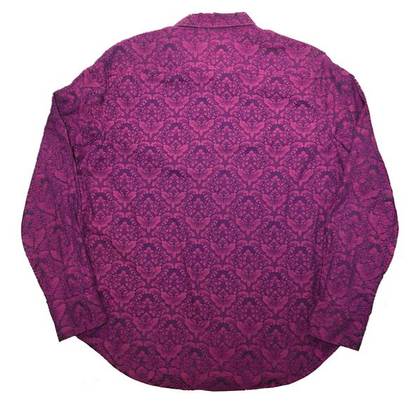 Robert Graham Long Sleeve Pink & Purple Print Button-Up Shirt size XL - Picture 2 of 10